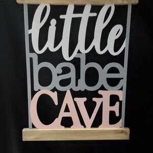 Little Babe Cave Wall Hanging - Pink, White, Gray